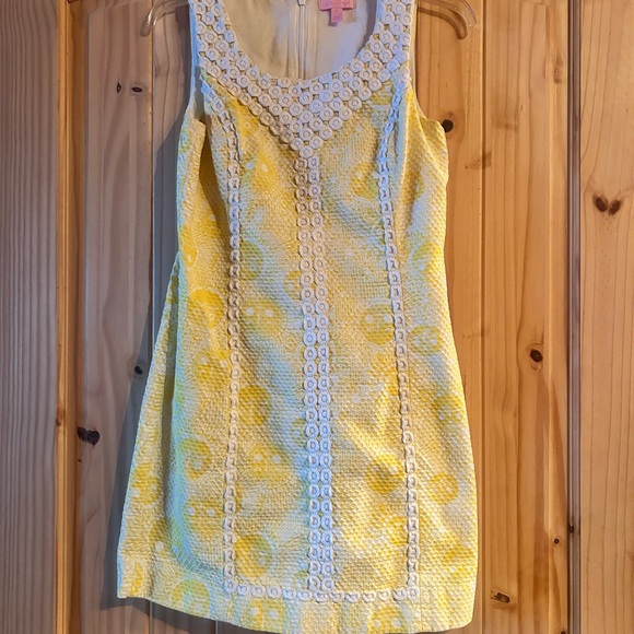 Lilly Pulitzer Yellow Sunglow Macfarland Shift Dress - Picture 3 of 6